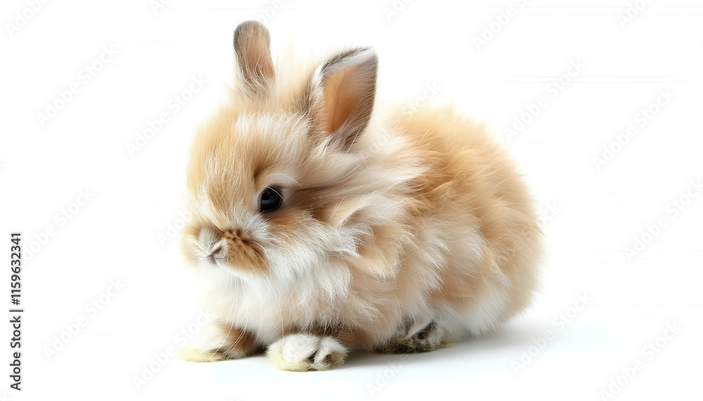 Adorable fluffy bunny rabbit on white background Adorable fluffy bunny rabbit on white background