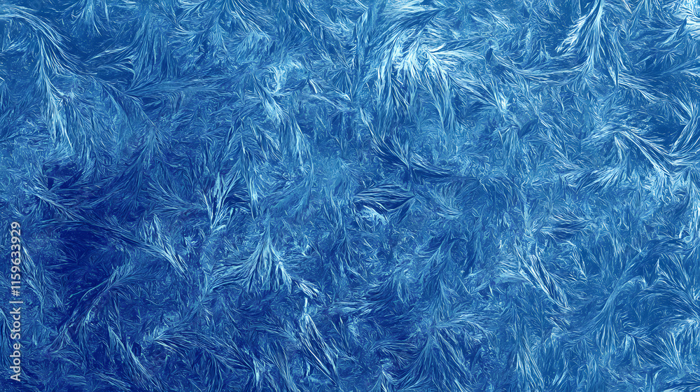 Obraz premium Ice pattern on frozen window seamless background, frost, cold, winter,glass, textured, frosty, chilly, icy, frostwork. Frostweave. Illustration