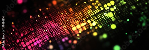 Wallpaper Mural Vibrant glowing mosaic with pixelated elements creates a captivating abstract pattern in vivid colors. Generative AI Torontodigital.ca