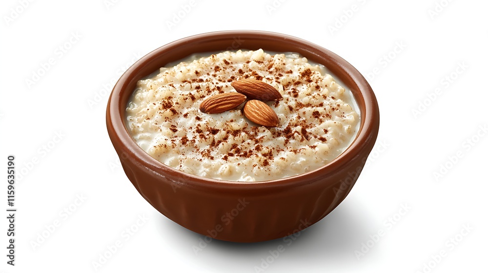 Turkish Sutlac Rice Pudding with Cinnamon Garnish Turkish Sutlac Rice Pudding with Cinnamon Garnish