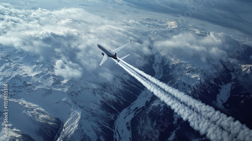White plane condensation trail with smoke cloud vector isolated on transparent background. Airplane flight speed line vapour effect. 3d aviation tail track path performance. Straight exhaust stream