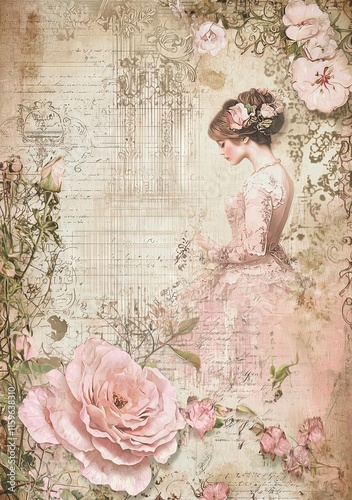 Victorian Rustic Printable Papers Vintage Victorian Junk Journal Kit Shabby Chic Paper