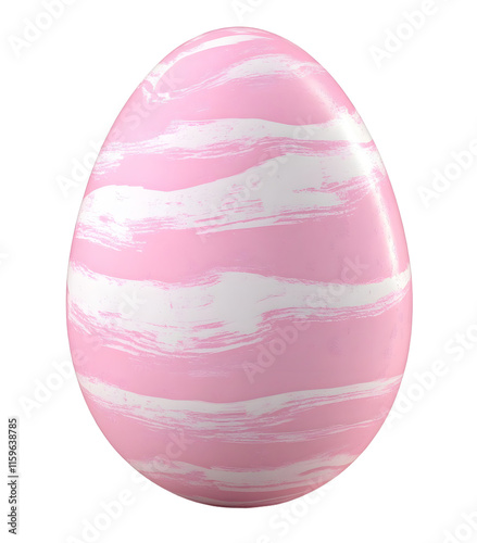 Pink painting easter egg, 3d rendering photo