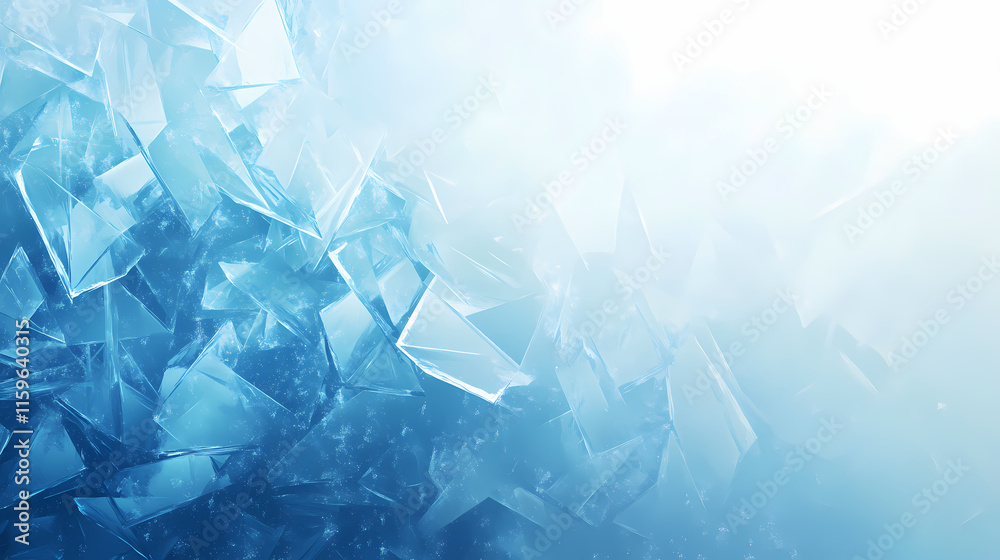 Blue ice texture winter background for advertising. Frostweave. Illustration