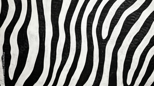 Close-up of a zebra's black and white striped skin texture. photo