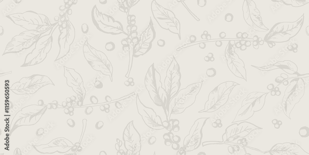 COFFE AND LEAF PATTREN COFFE AND LEAF PATTREN