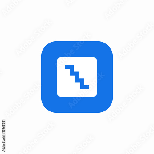 downstairs level icon sign vector