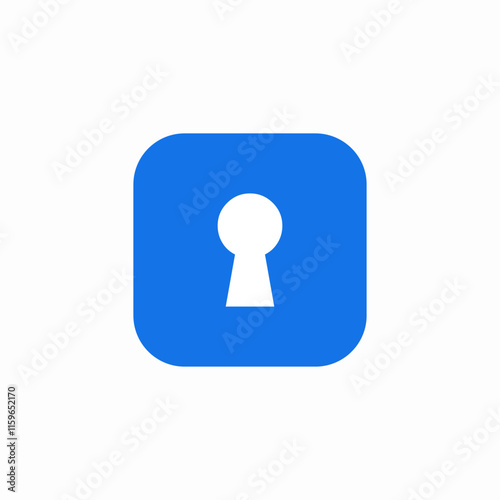 key hole protection icon sign vector