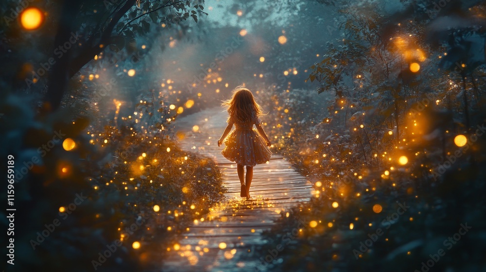 Naklejka premium A joyful girl embarks on a journey to capture special moments, her enthusiasm shining through as she sets off on her adventure.