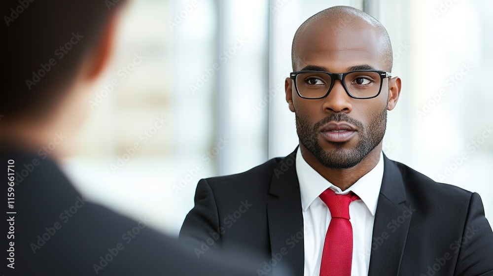 Homeowner consultation with bank agent on loan options in a modern urban office setting