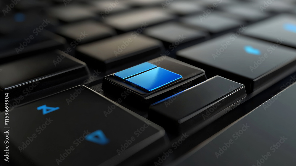 Computer keyboard, close-up button of the flag of Estonia. 3D render of a laptop keyboard Computer keyboard, close-up button of the flag of Estonia. 3D render of a laptop keyboard