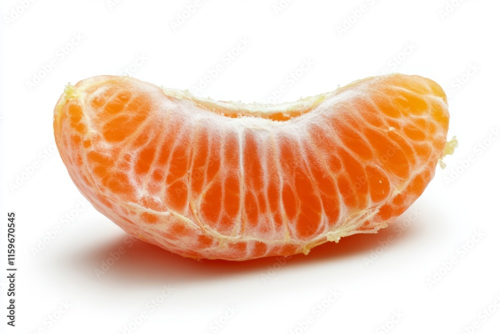 a slice of tangerine. Isolated on a white background a slice of tangerine. Isolated on a white background