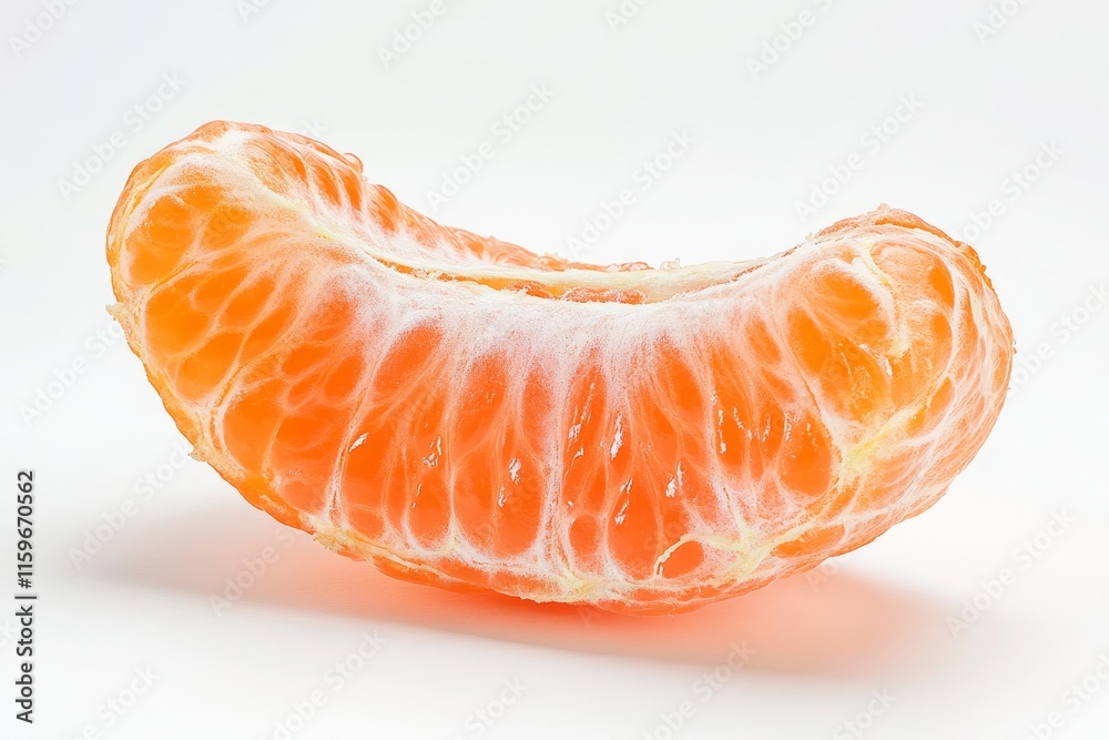 a slice of tangerine. Isolated on a white background a slice of tangerine. Isolated on a white background