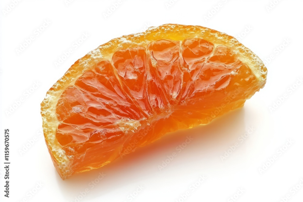 a slice of tangerine. Isolated on a white background a slice of tangerine. Isolated on a white background