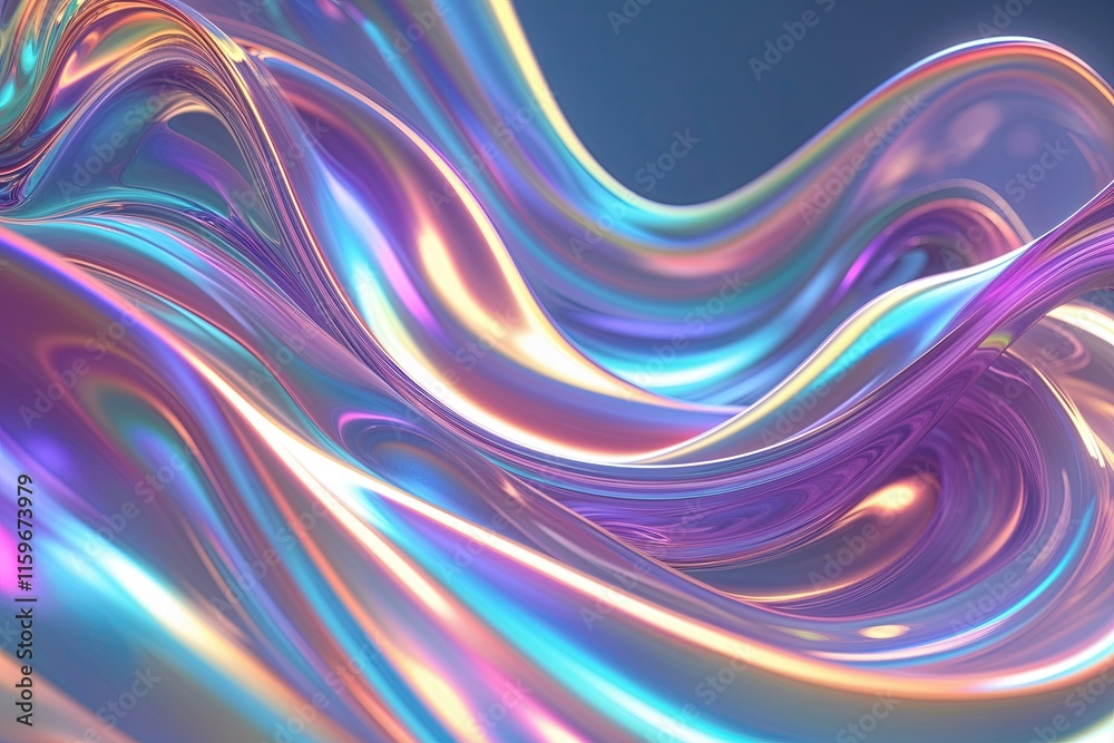 Mesmerizing Flow of Dreamy Iridescent Liquid Curves for Stunning Backgrounds and Designs Mesmerizing Flow of Dreamy Iridescent Liquid Curves for Stunning Backgrounds and Designs