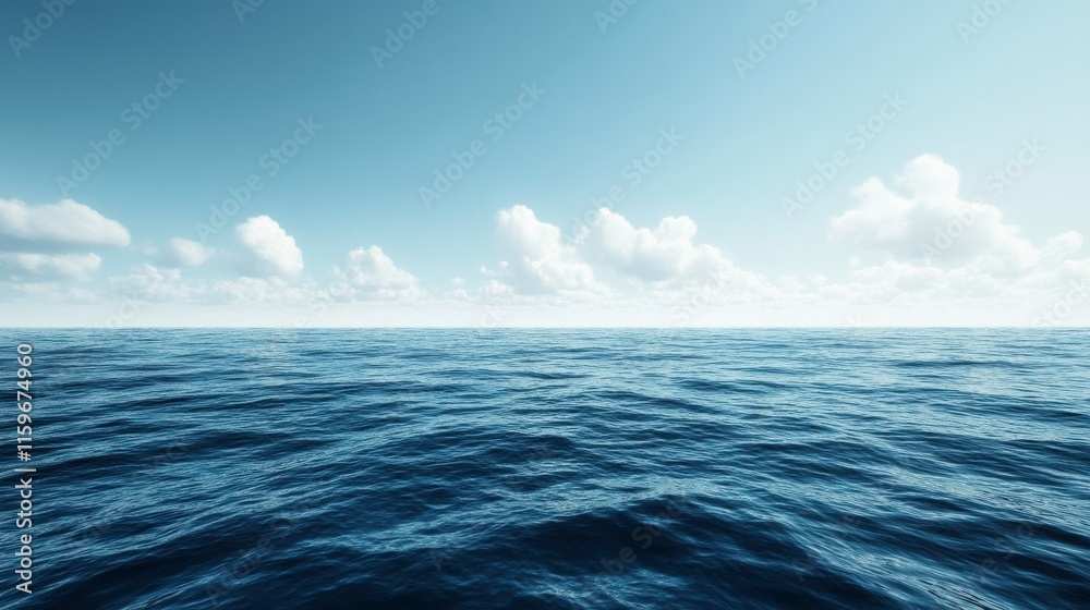 Fototapeta premium Artistic Horizon with Soft Sky and Ocean Contrast