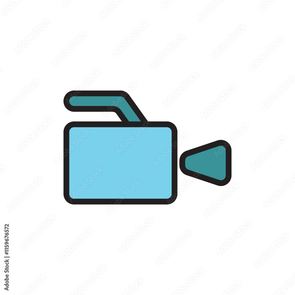 Video recorder flat icon vector design illustration. Video recorder flat icon vector design illustration.