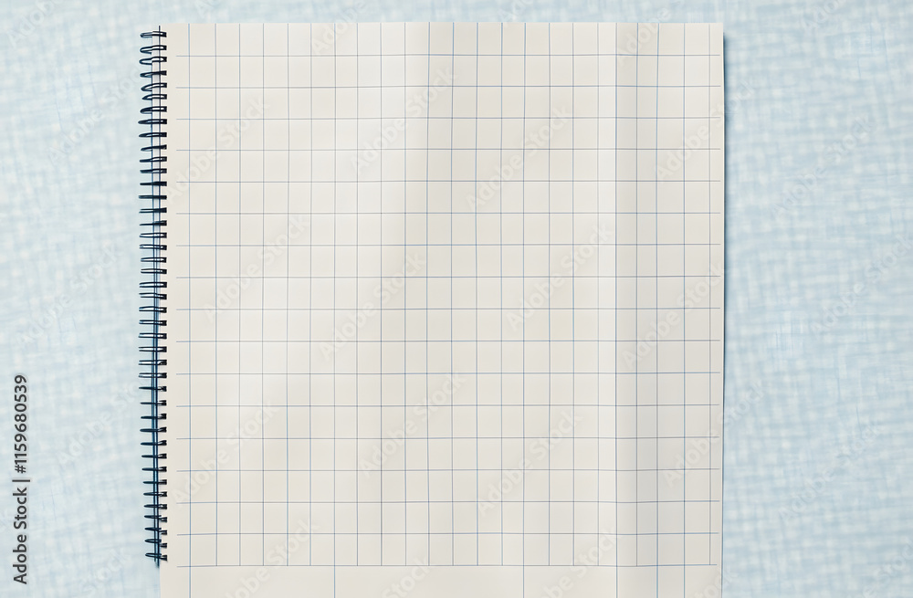 Blank notebook sheet with grid Blank notebook sheet with grid