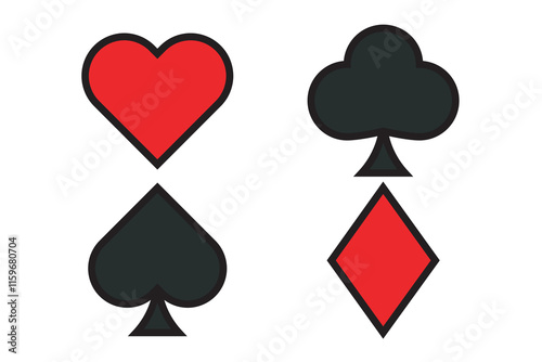 Playing card icon vector design illustration, isolated on white background. 
