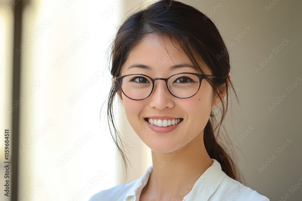 Japanese Woman wearing office outfit smiling Japanese Woman wearing office outfit smiling