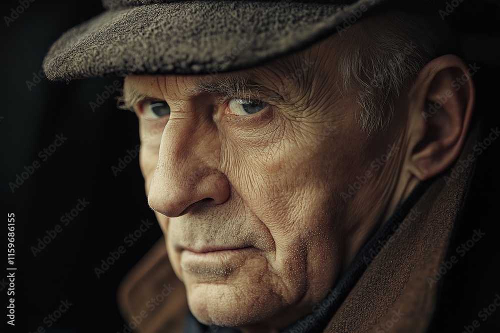 A close-up of an elderly man's intense gaze revealing deep emotions and life experiences. A close-up of an elderly man's intense gaze revealing deep emotions and life experiences.