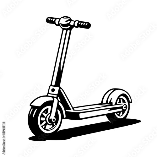 Innovative Electric Scooter Design - Smart Urban Commuting vector svg