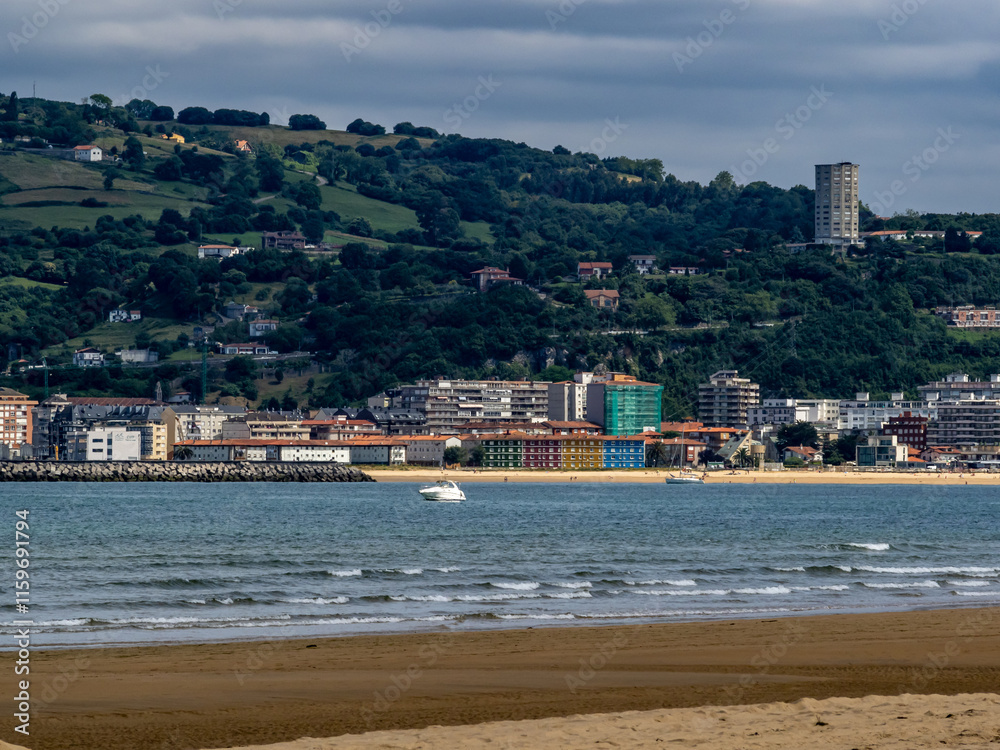 Photo of the town of Laredo from the beach. Cantabrian Sea. North. Spain Photo of the town of Laredo from the beach. Cantabrian Sea. North. Spain