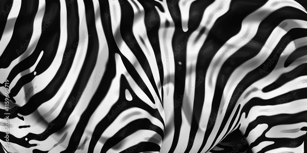 Zebra print is shown in black and white. The zebra print is very detailed and has a lot of texture. The image has a moody and artistic feel to it Zebra print is shown in black and white. The zebra print is very detailed and has a lot of texture. The image has a moody and artistic feel to it
