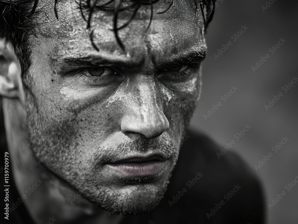 Intense and Sweaty Bodybuilder Intense and Sweaty Bodybuilder