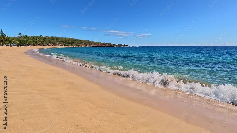Gentle Waves at Hulopoe Beach, Lanai, Hawaii Gentle Waves at Hulopoe Beach, Lanai, Hawaii