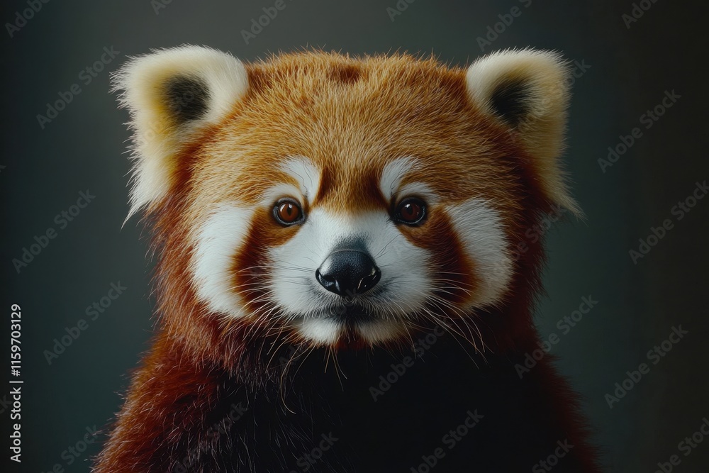 Red panda studio portrait with soft even lighting and luxury Red panda studio portrait with soft even lighting and luxury