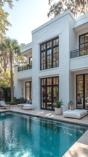 Wallpaper Mural Chic White Brick Townhouse Interior Design Showcase Torontodigital.ca