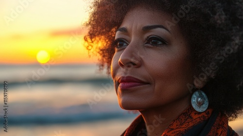 Contemplative Activist at Sunset photo