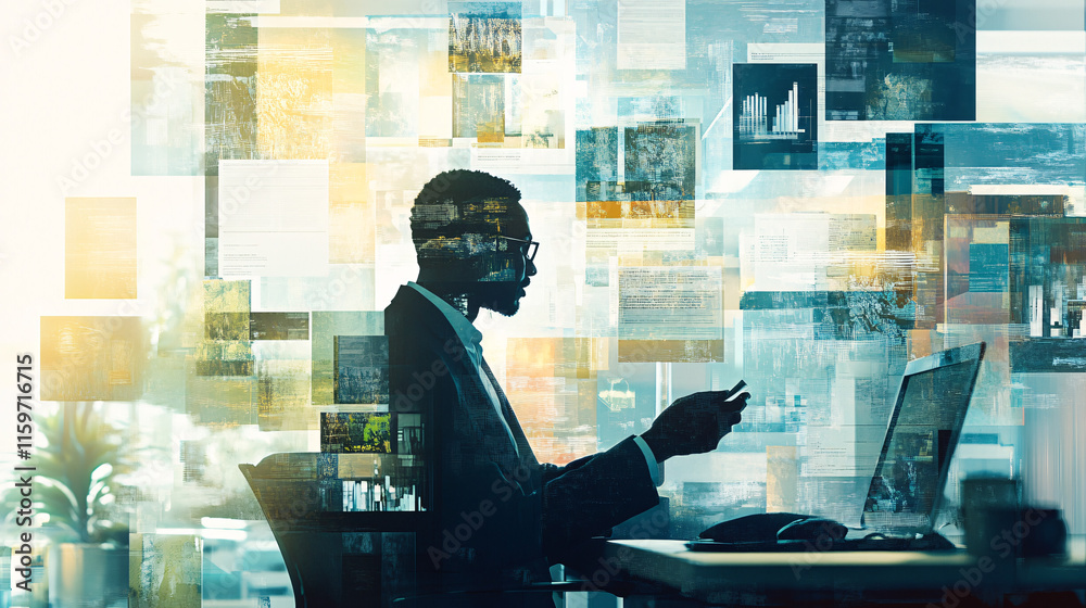 A digital collage of achievementscertificates, awards, and personal milestonessurrounding a mentor giving advice in a modern office space. A digital collage of achievementscertificates, awards, and personal milestonessurrounding a mentor giving advice in a modern office space.
