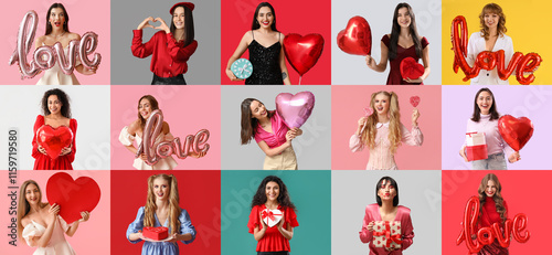 Collage of many beautiful w...
