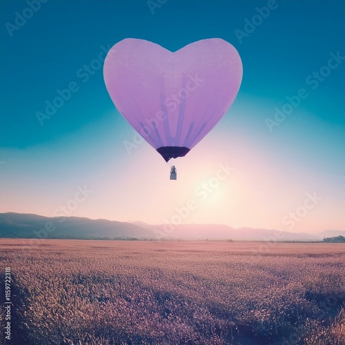 Ein Herz in der Luft: Heißluftballon mit atemberaubendem Ausblick