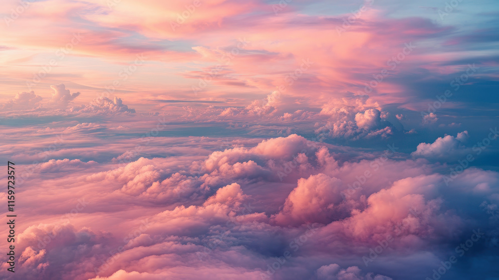 A breathtaking view of pink and purple clouds at sunset, creating a dreamy sky filled with soft textures and vibrant colors. A breathtaking view of pink and purple clouds at sunset, creating a dreamy sky filled with soft textures and vibrant colors.