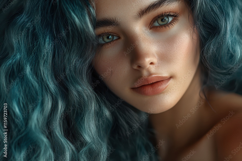 Attractive girl with lengthy glossy wavy hair featuring coloring and highlights Stunning model with curly locks Attractive girl with lengthy glossy wavy hair featuring coloring and highlights Stunning model with curly locks