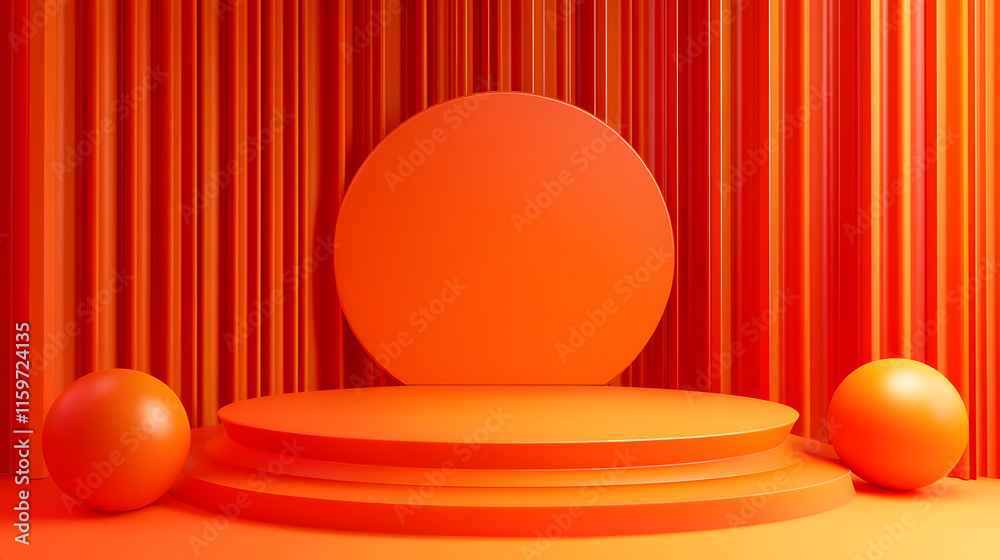 3d rendering of Orange and red abstract geometric background. Scene for advertising, technology, showcase, banner, game, sport, cosmetic, business, metaverse. Sci-Fi Illustration. Product display
3d rendering of Orange and red abstract geometric background. Scene for advertising, technology, showcase, banner, game, sport, cosmetic, business, metaverse. Sci-Fi Illustration. Product display