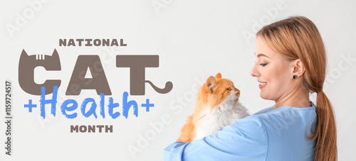 Female veterinarian with cu...
