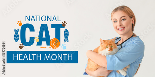 Female veterinarian with cu...