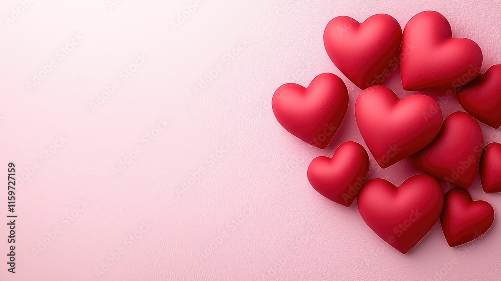 Expressing love heart-shaped decorations soft pink background digital artwork romantic theme close-up view affection concept Expressing love heart-shaped decorations soft pink background digital artwork romantic theme close-up view affection concept