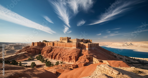 Amazing Masada National Park Israel, sunny day