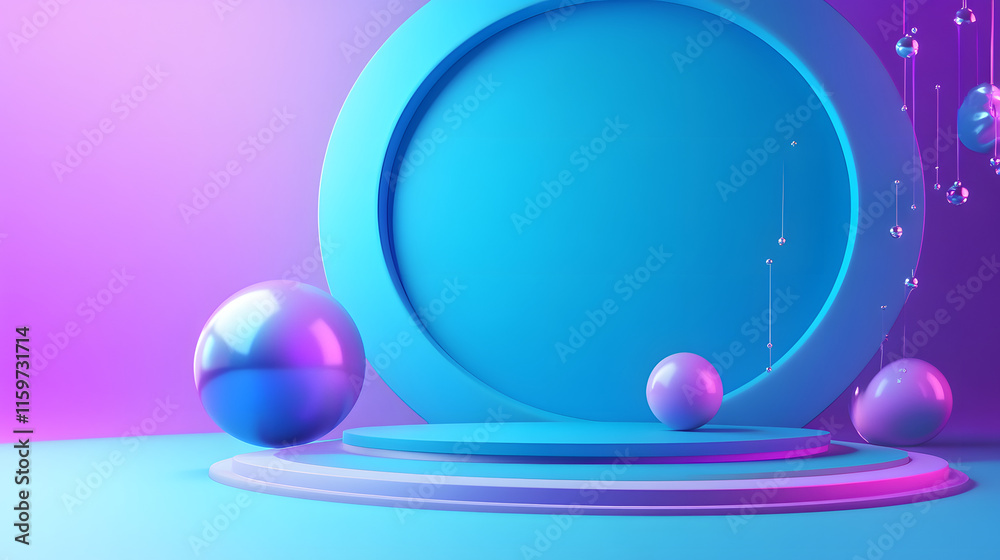 3d rendering of Blue and purple abstract geometric background. Scene for advertising, technology, showcase, banner, game, sport, cosmetic, business, metaverse. Sci-Fi Illustration. Product display
3d rendering of Blue and purple abstract geometric background. Scene for advertising, technology, showcase, banner, game, sport, cosmetic, business, metaverse. Sci-Fi Illustration. Product display