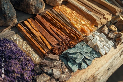 Different types of incense myrrh frankincense messer copaiba elemi camonya palo santo salvia apiana gowe thiouraye borena