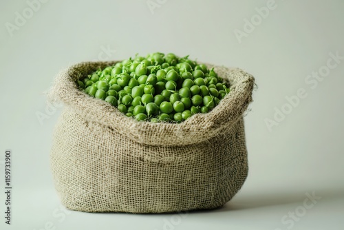 Eco friendly superfood peas in an ecosack photo