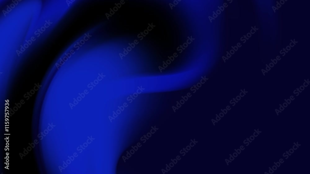 Smooth flowing curves in dark blue gradient color design.  Dynamic abstract.