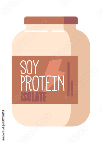 Organic soy protein in bottle