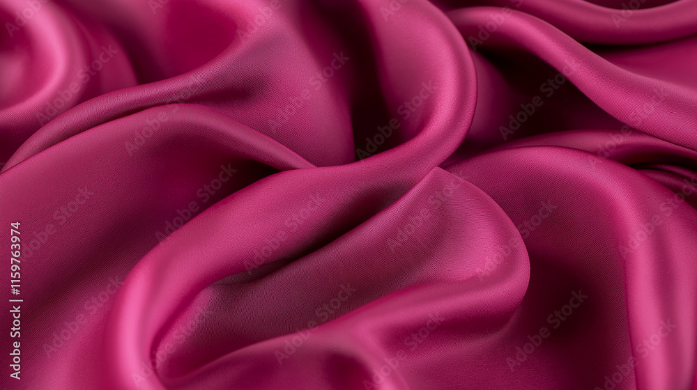 Obraz premium smooth elegant wavy deep red silk cloth fabric material texture. silk satin Shiny smooth fabric. Soft folds. Luxury background