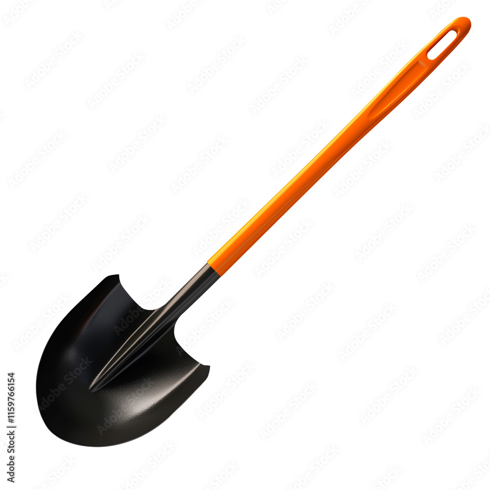 A rustic metal shovel with a wooden handle on a transparent background. Perfect for gardening, agricultural, or construction-related projects emphasizing tools and manual labor. A rustic metal shovel with a wooden handle on a transparent background. Perfect for gardening, agricultural, or construction-related projects emphasizing tools and manual labor.